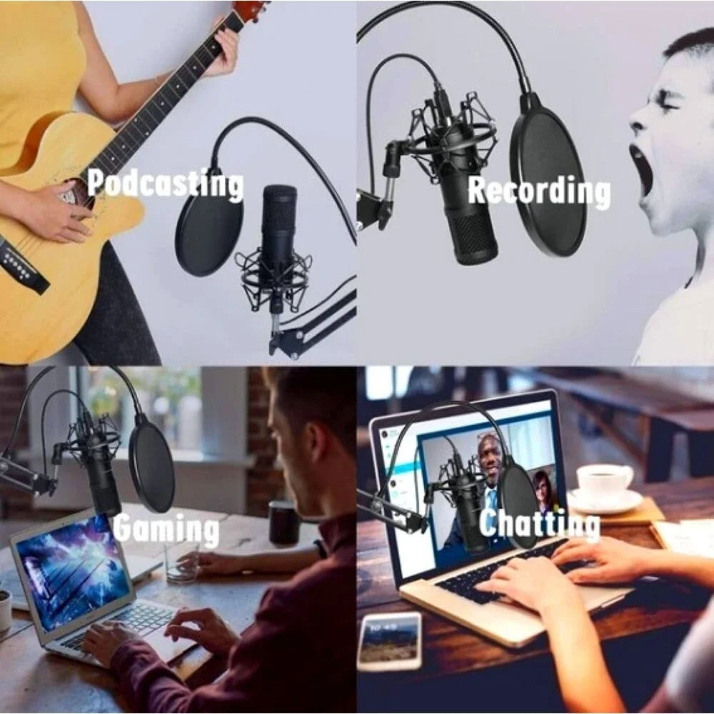 Professional USB Mic Kit for Podcasting, Streaming, Gaming on PC